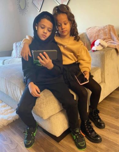 Nicole Covone's kids Angelo Banks and Bella Banks